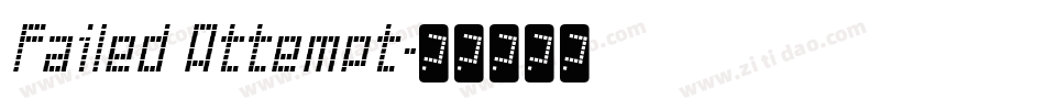 Failed Attempt字体转换